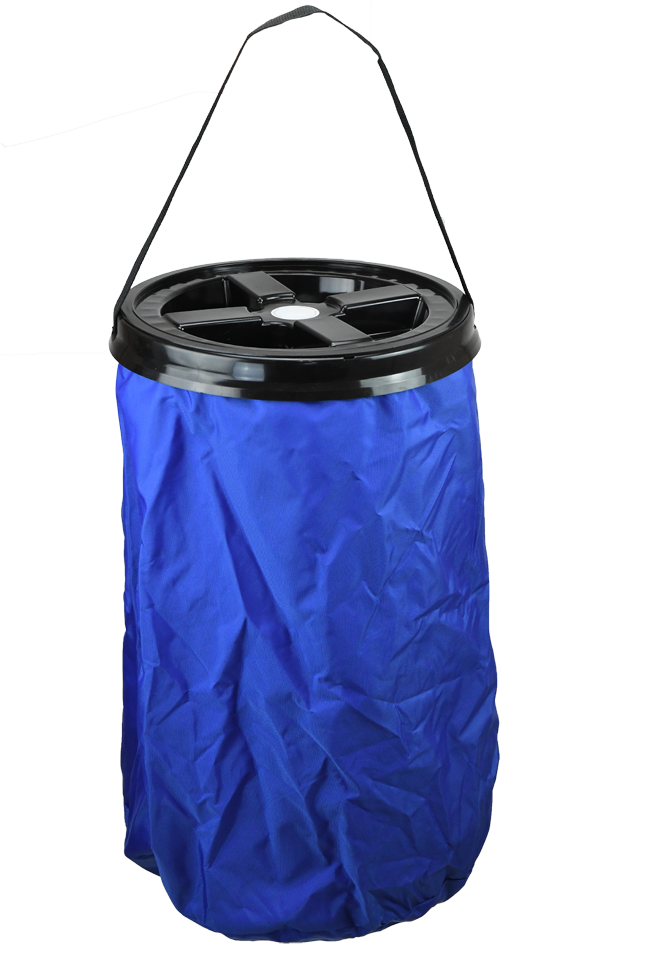 Collapsible feed storage bucket for travel