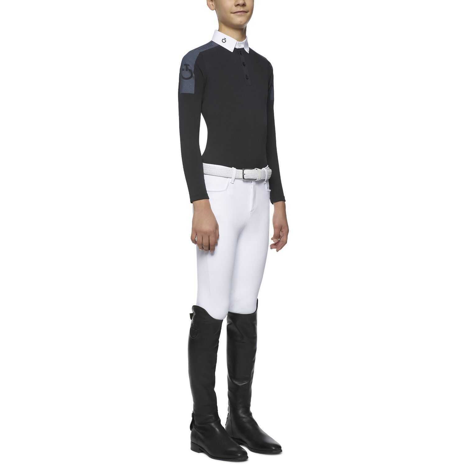 Tech Piquè long sleeve boy  rider competition shirt