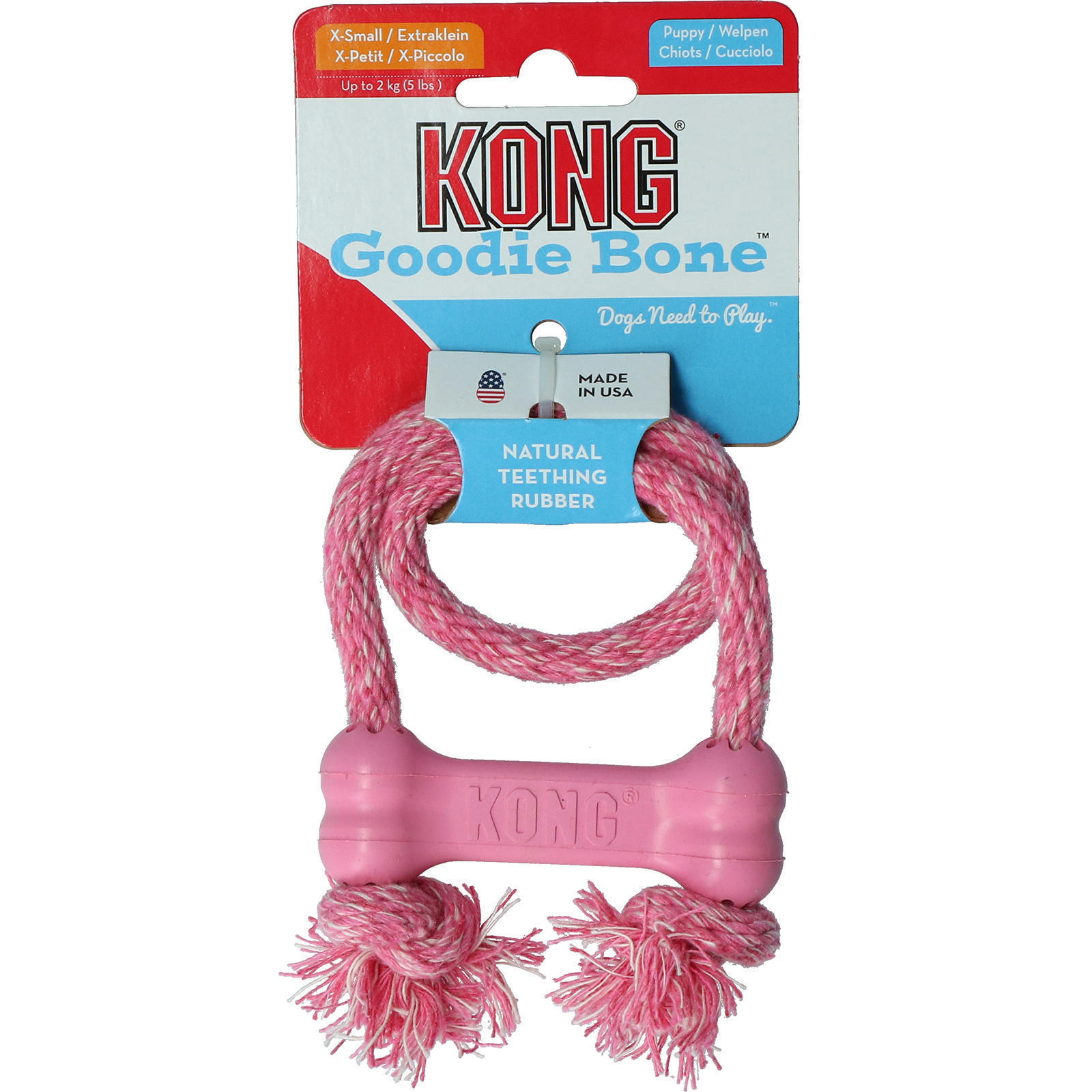 Puppy Goodie bone toy with rope XS EU dog toy ropes