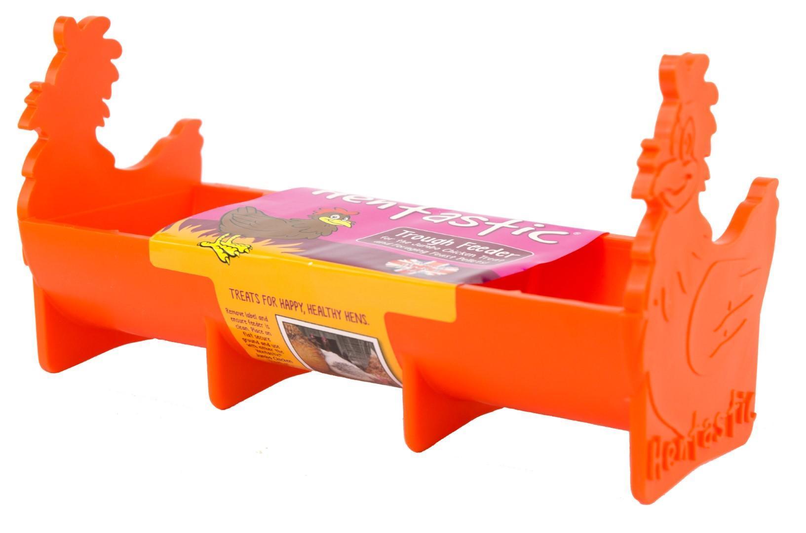 Hentastic trough feeder for feeding jumbo chickens