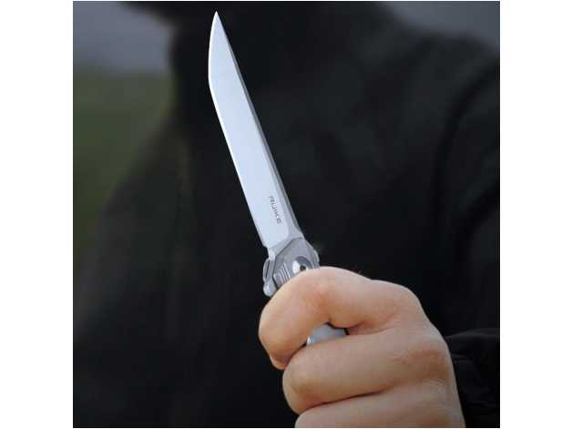 M126-TZ silver folding knife