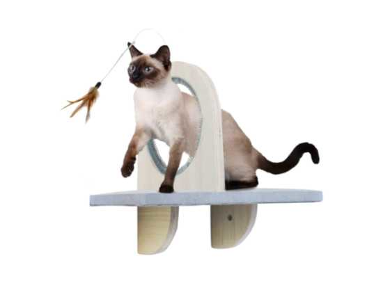 Wall mounted cat toy