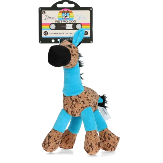 Retro donkey blue S dog toy
