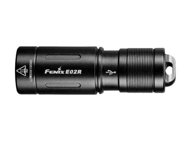 E02R black LED flashlight
