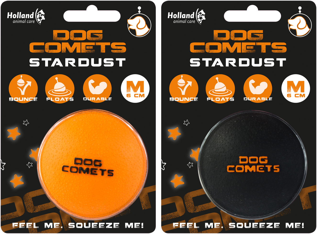 Stardust dog ball M orange