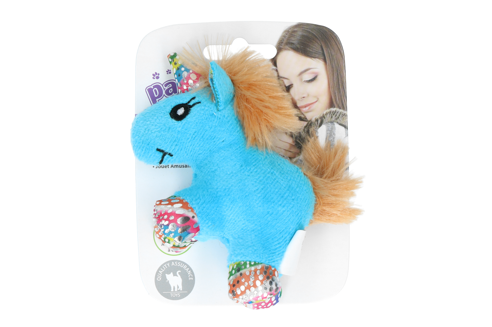 Meow meow unicorn feathered cat toy