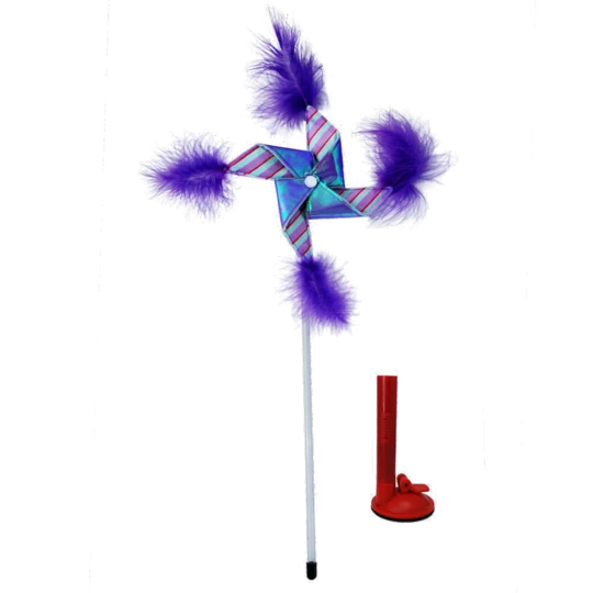 Attachable rotating toy cat toy