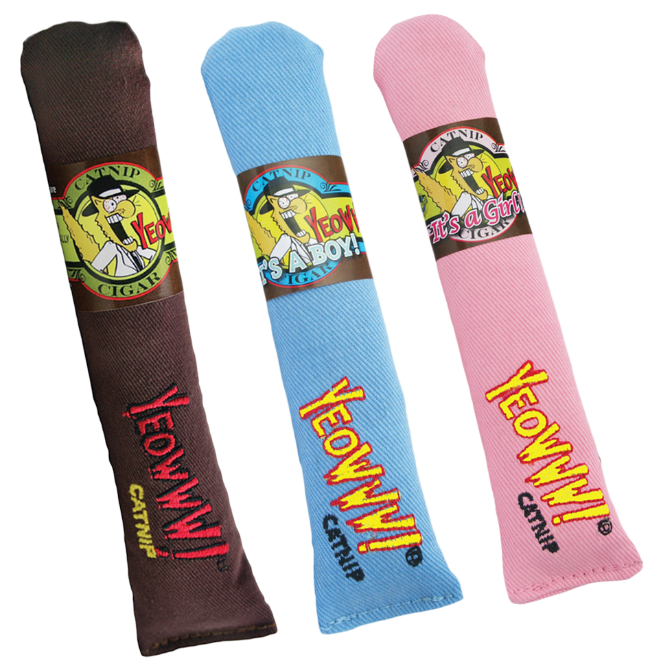 Catnip Filled Cigar Original Brown Singles Cat Toy