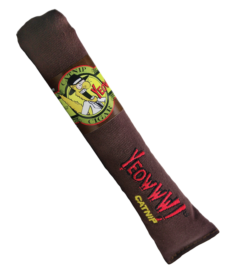 Catnip Filled Cigar Original Brown Singles Cat Toy