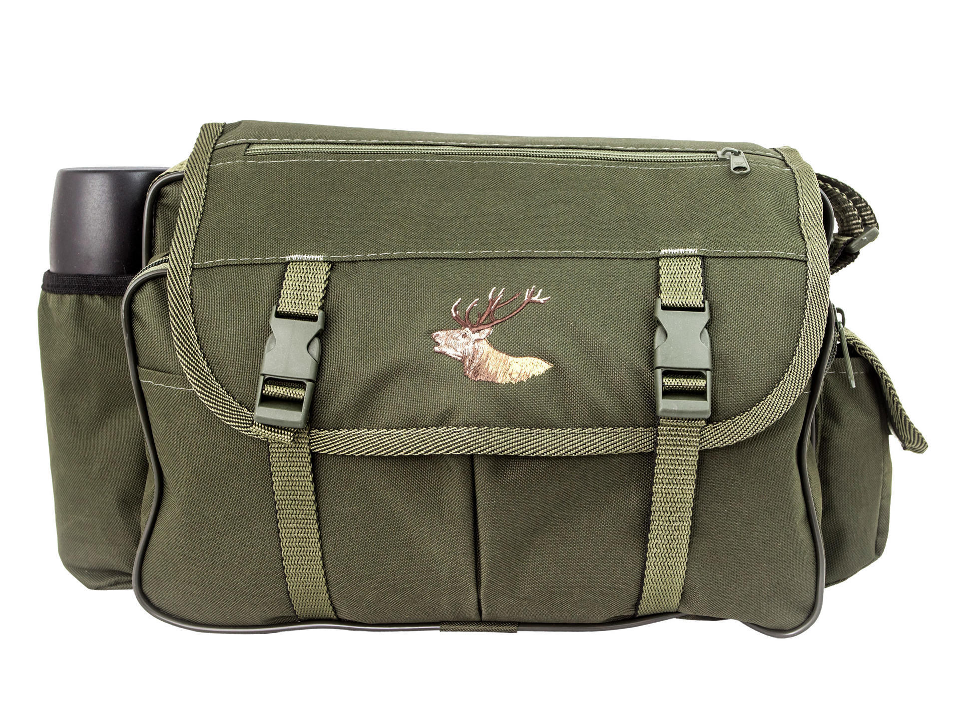 RL hunting bag with water bottle holder