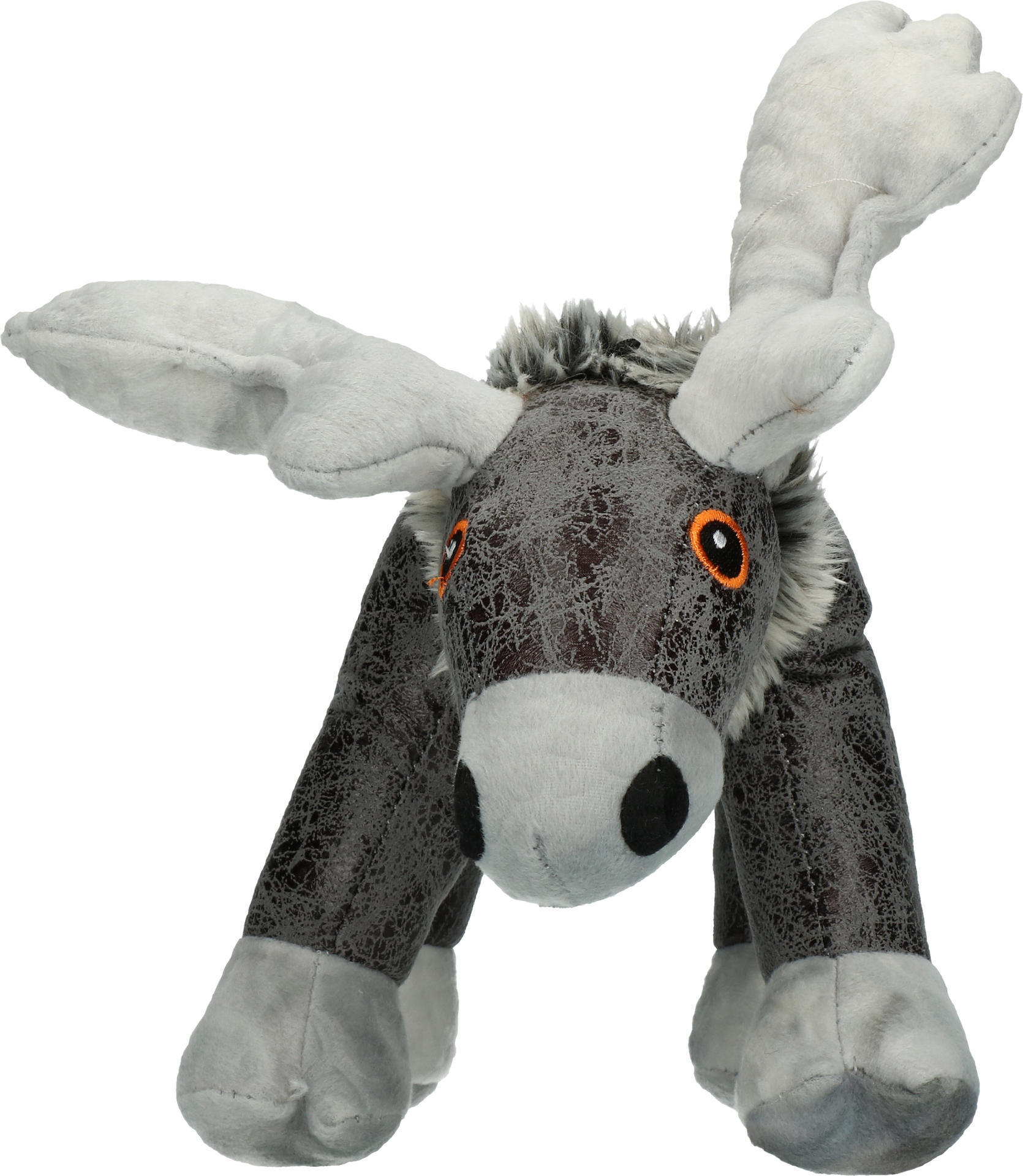 grey moose soft dog toy