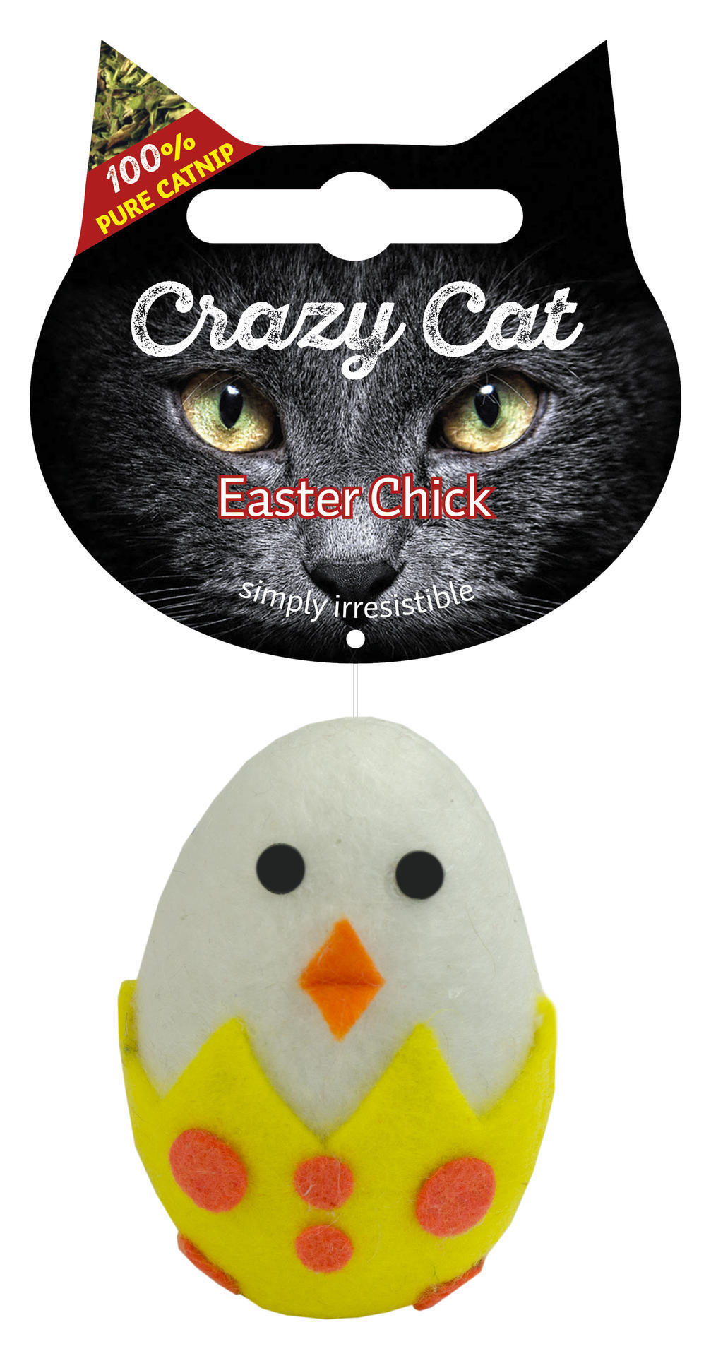 Crazy cat easter chick with cat root plush cat toy