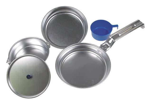 Aluminium camping pot set