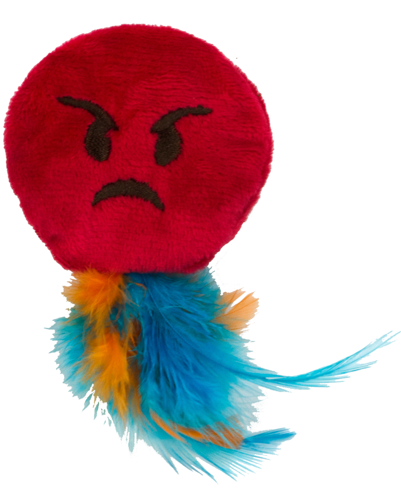 Emoji Cat Angry cat toy with cat root