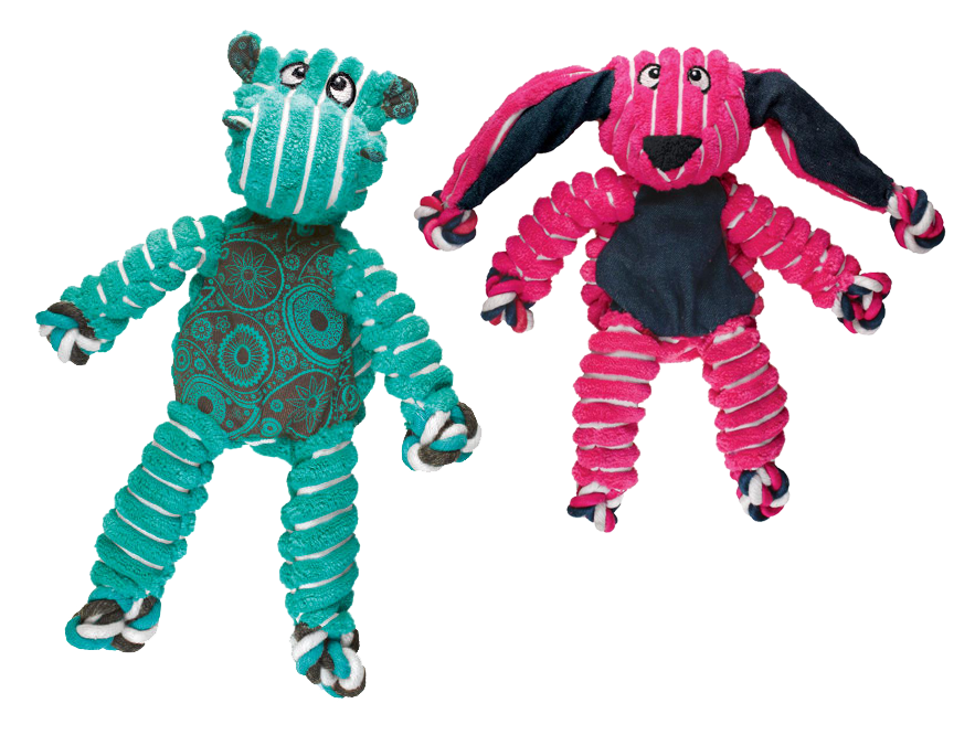 Floppy Knots hippo medium large dog toy ropes