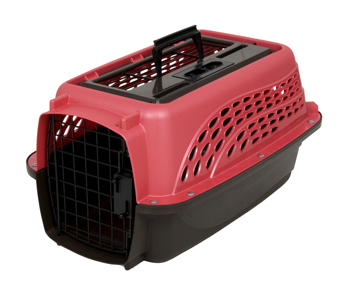 2 door top loading kennel XS pink, cat, dog transport, travel, carrier
