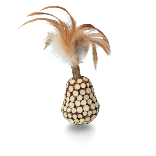 Addicted Wooden wobbler with feathers