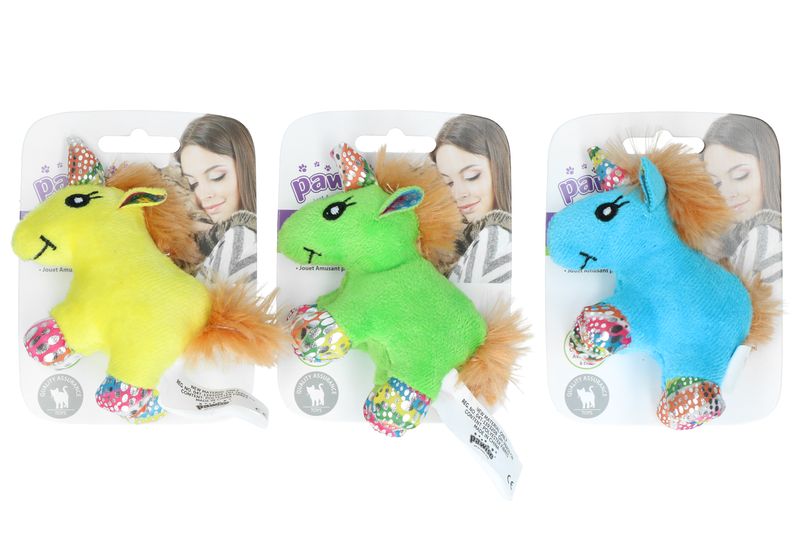 Meow meow unicorn feathered cat toy