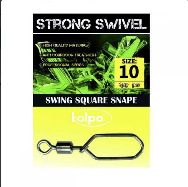 K06190038 Swivel SQUARE 10DB 8/12KG fishing accessories