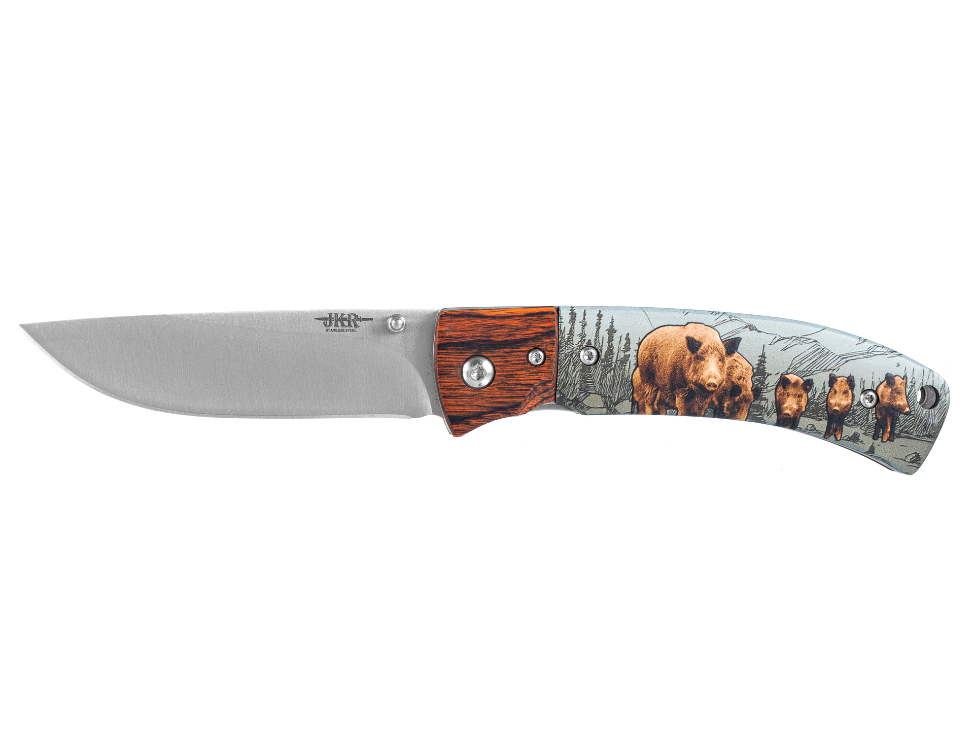 JKR655 knife with boar motif