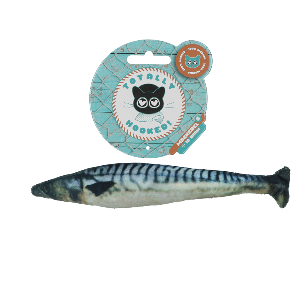 Fully hooked mackerel S 20cm cat toy
