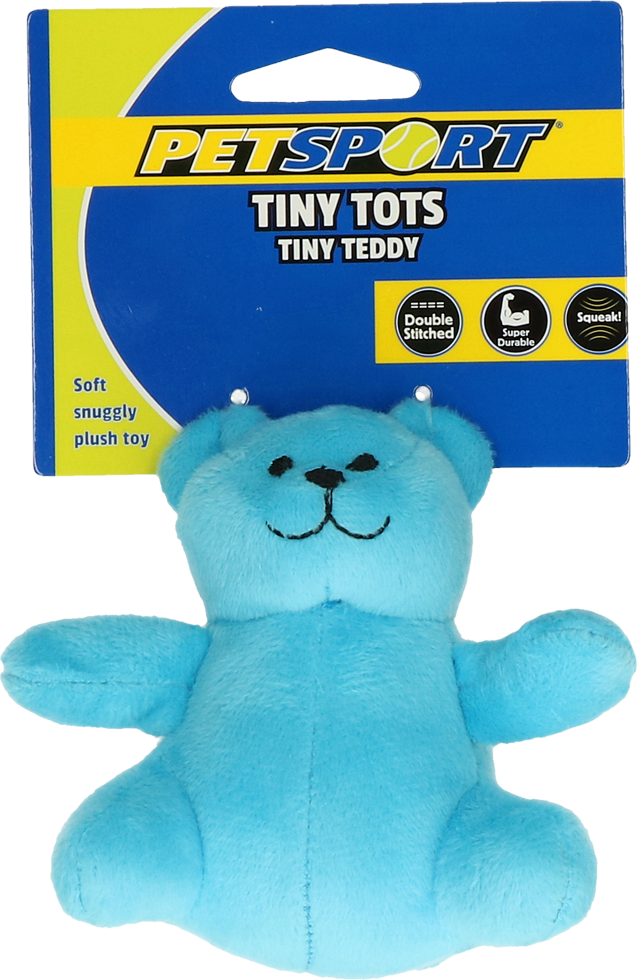 Tiny Tots blue teddy bear plush dog toy