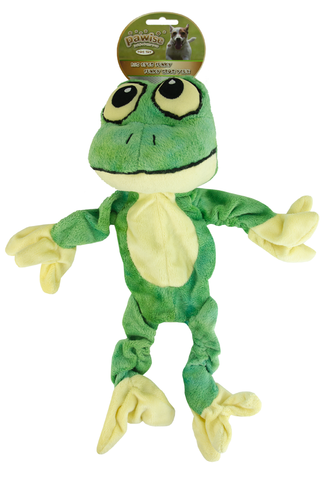 Big eyed funky frog 42cm plush dog toy