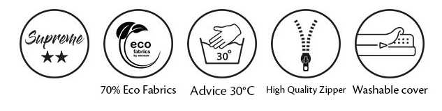 Panama bed pillow M grey