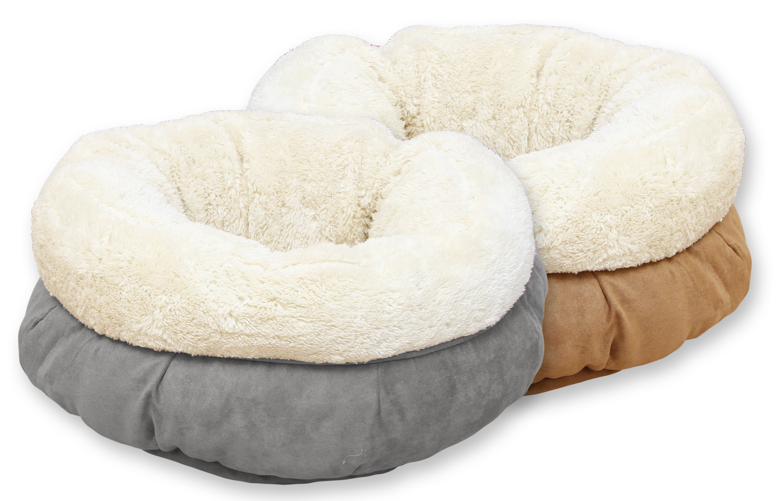 Lamb wool donut bed TAN, cat bed