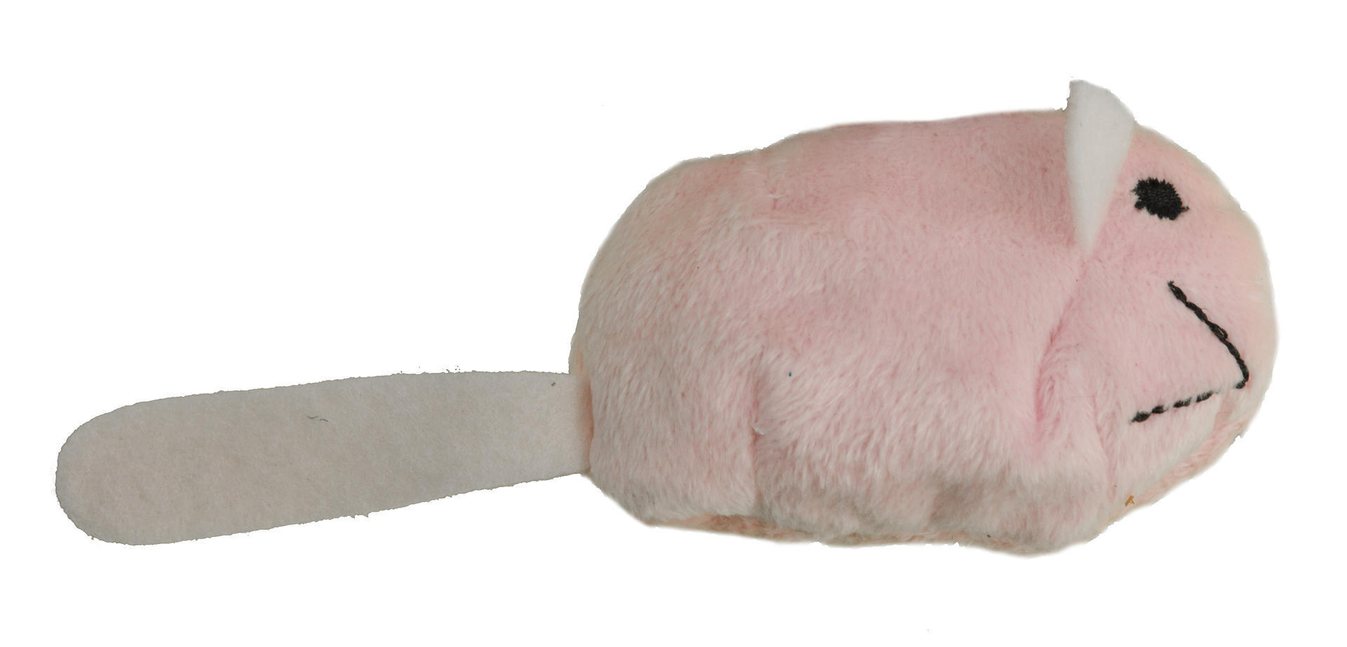 Crazy cat fat mouse grey pink plush cat toy with cat root