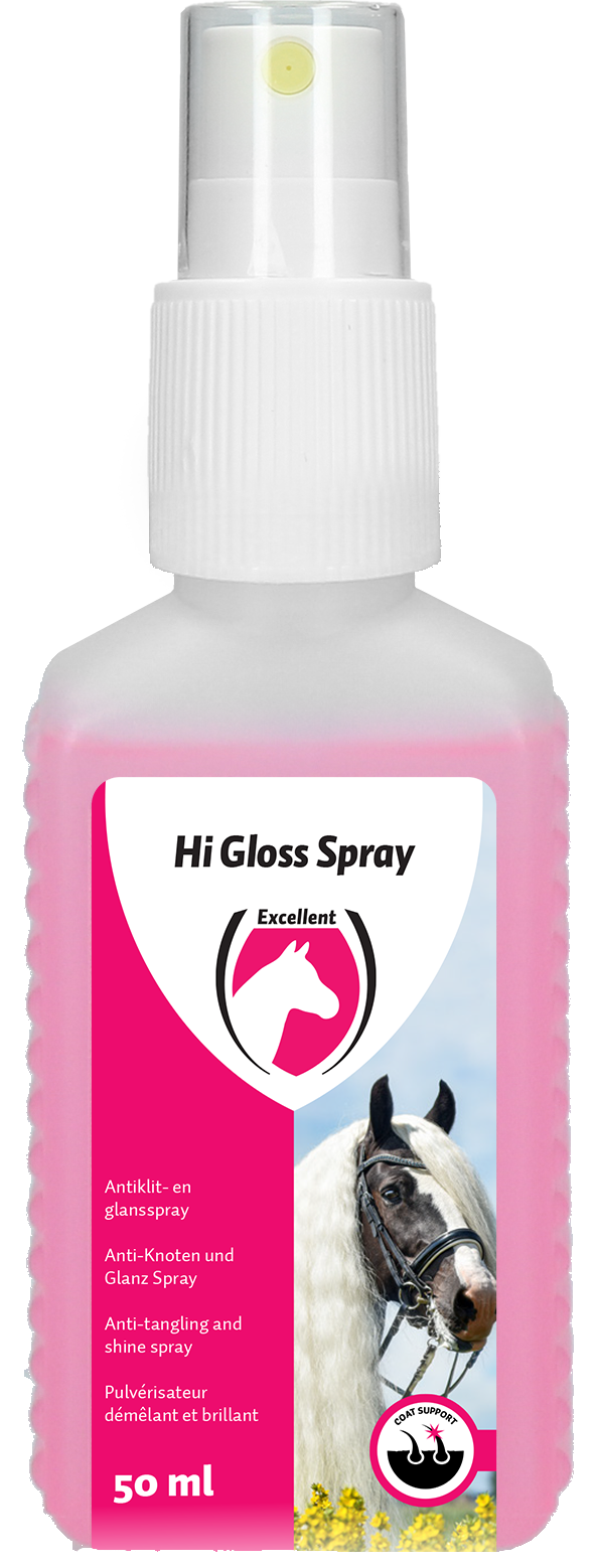 Shiny mane care spray for horses