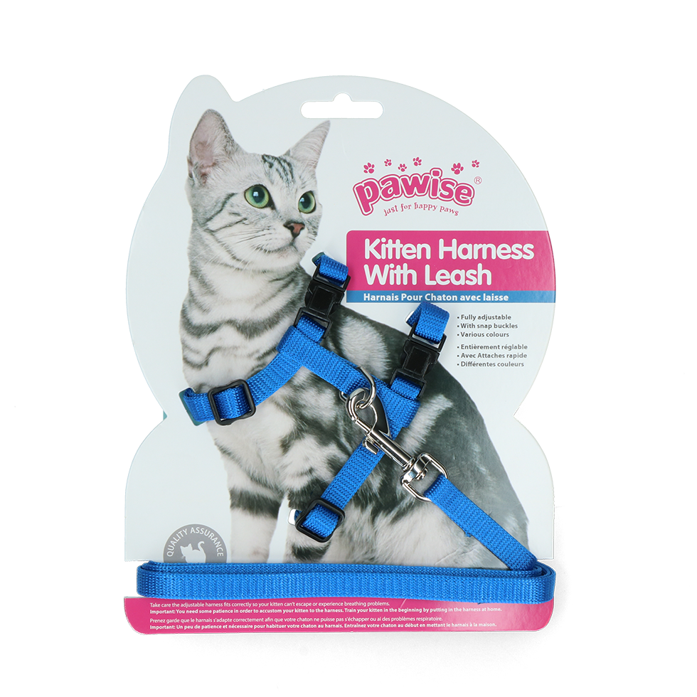 Cat harness leash-red / blue, cat harness