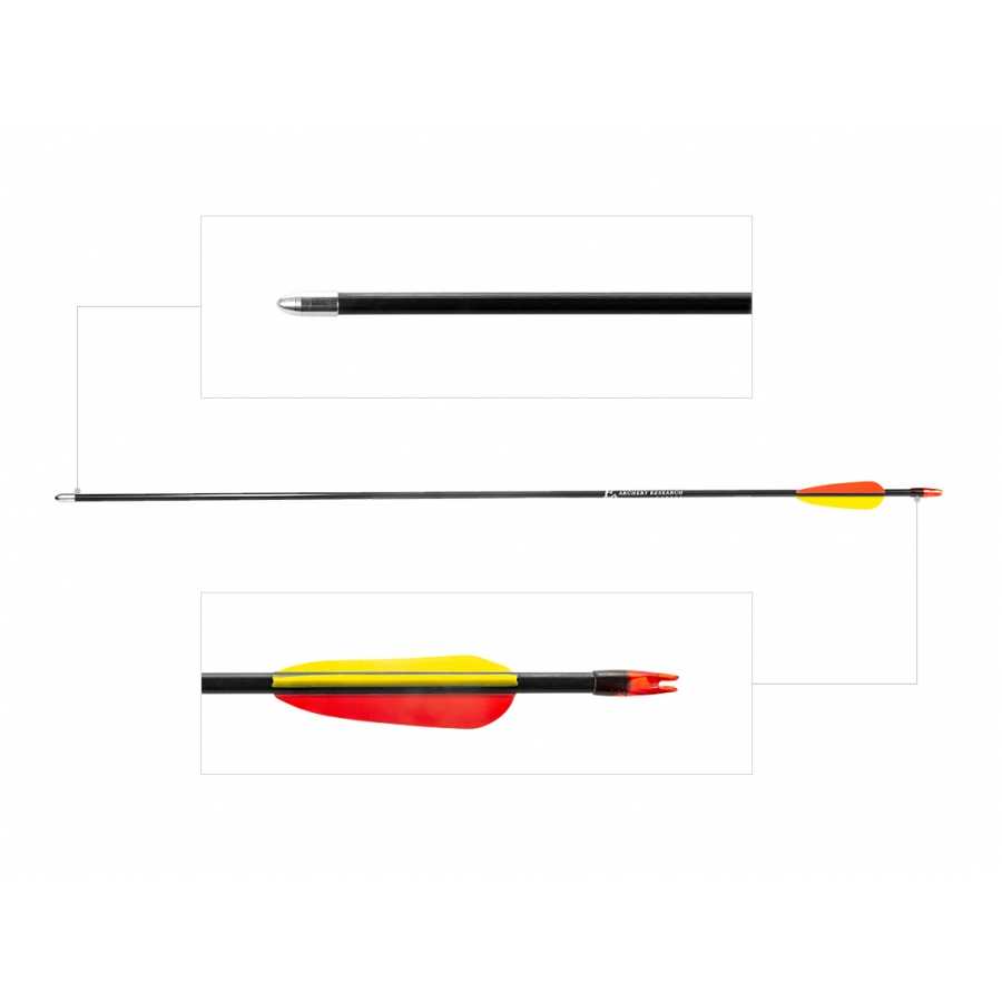 Glass arrow 28 gr. plain 5x