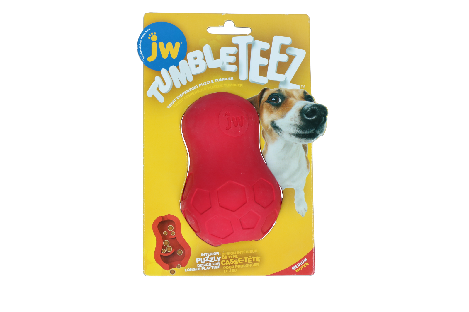 dog toy with reward wall medium red