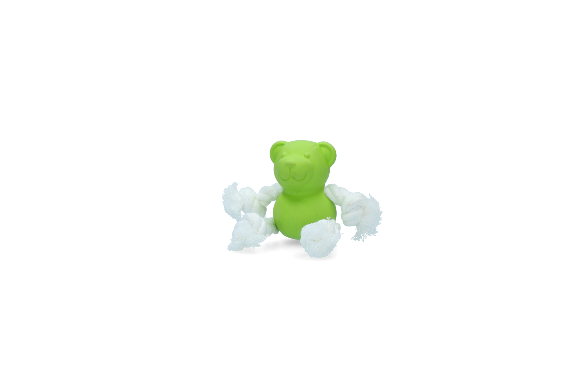 Ursa Minor bear with rope green dog toy