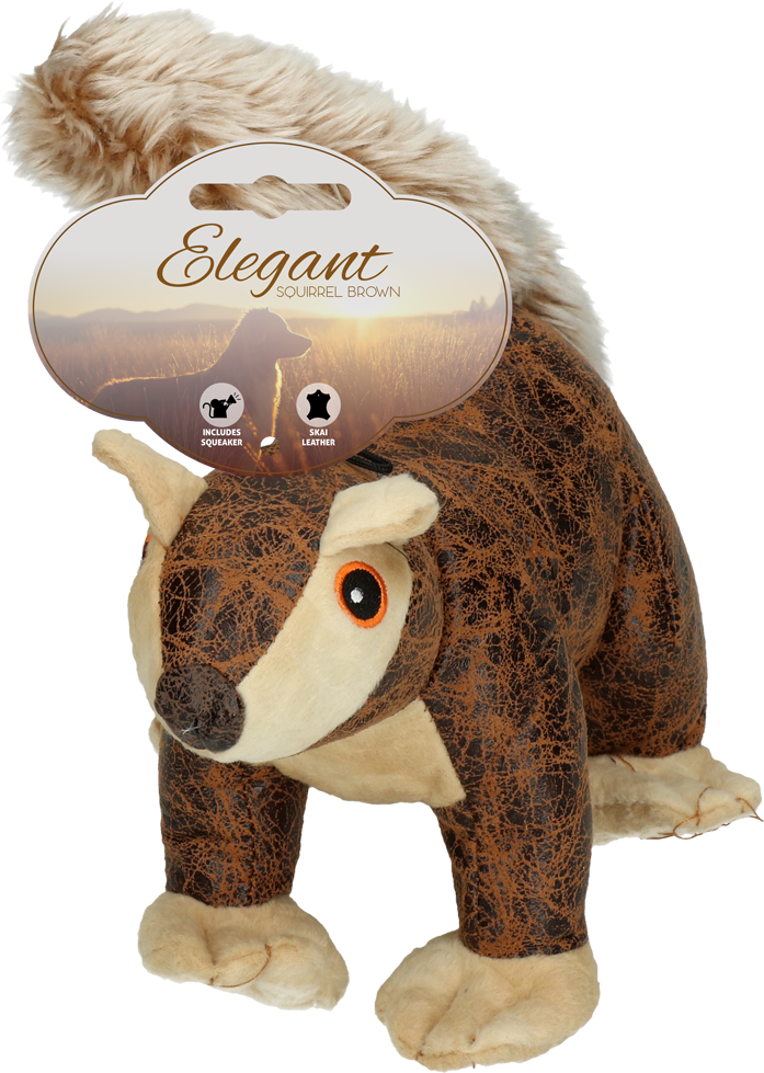 brown squirrel soft dog toy