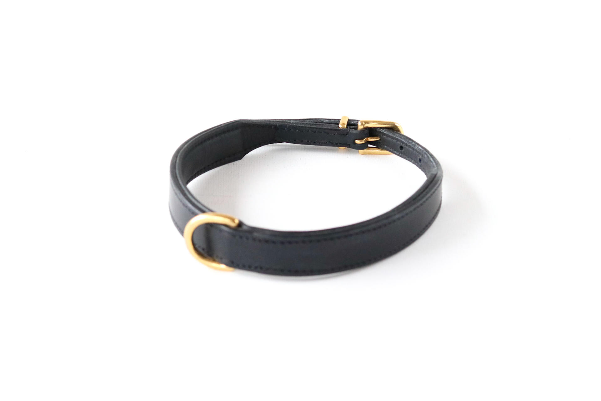 006 Dog collar narrow black 60 cm leather special collars