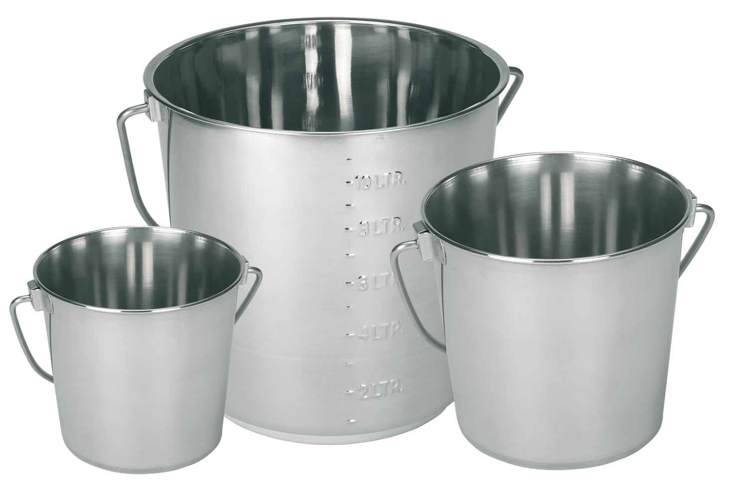 stainless steel bucket 5,7 l stable livestock feeding drinking technology