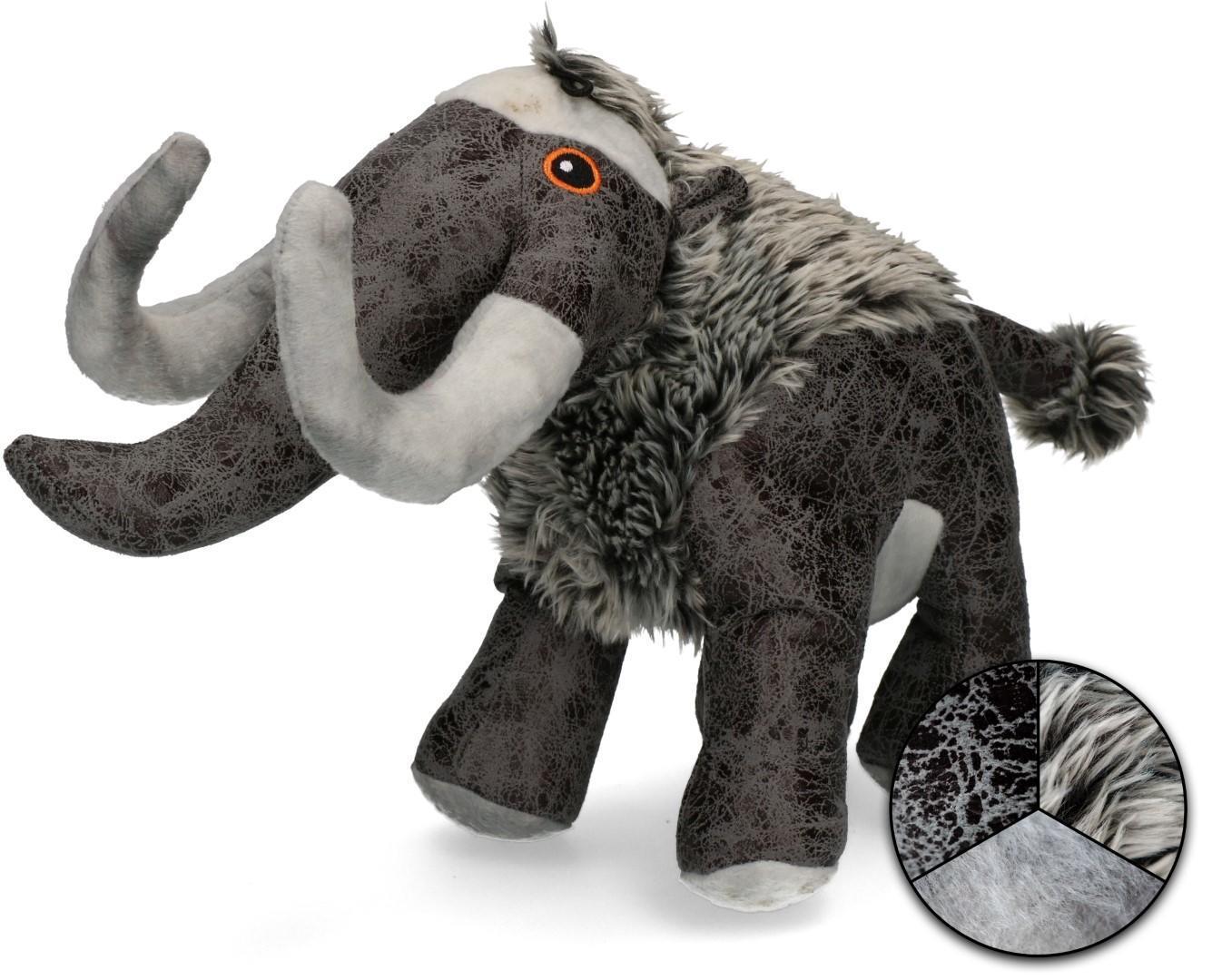grey mammoth soft dog toy