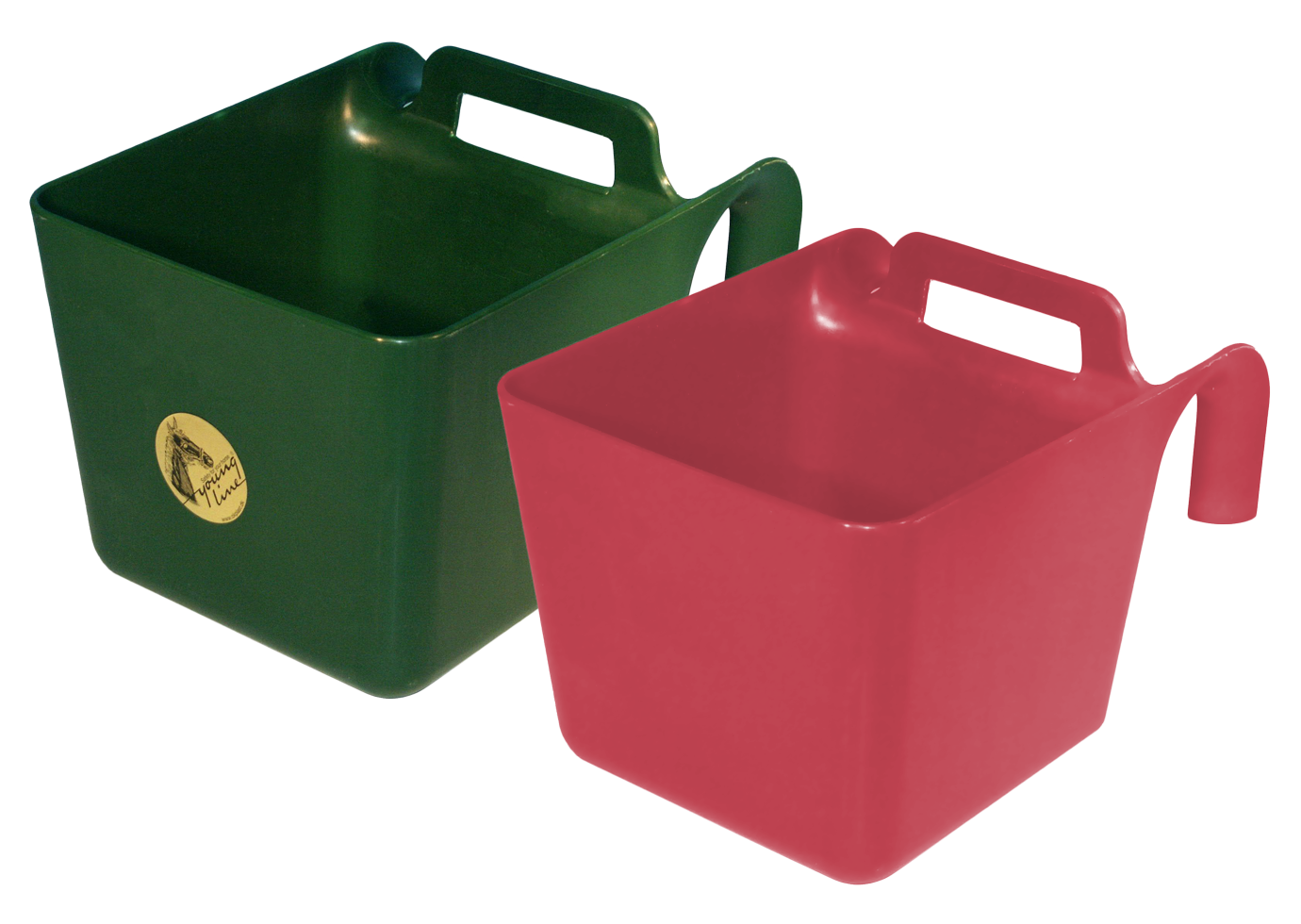 feeding trough green vertical 11 l with plastic stable animal housing feeding drinking technology