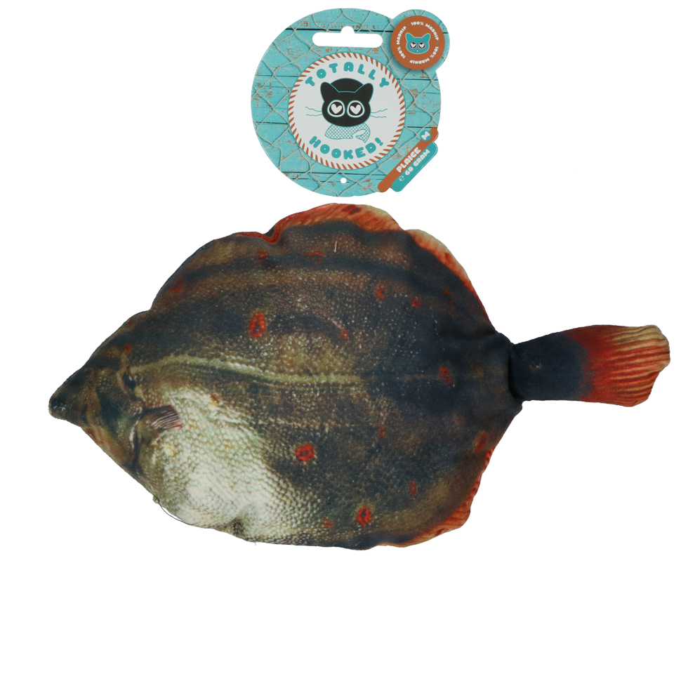 Fully hooked flounder M 30cm cat toy