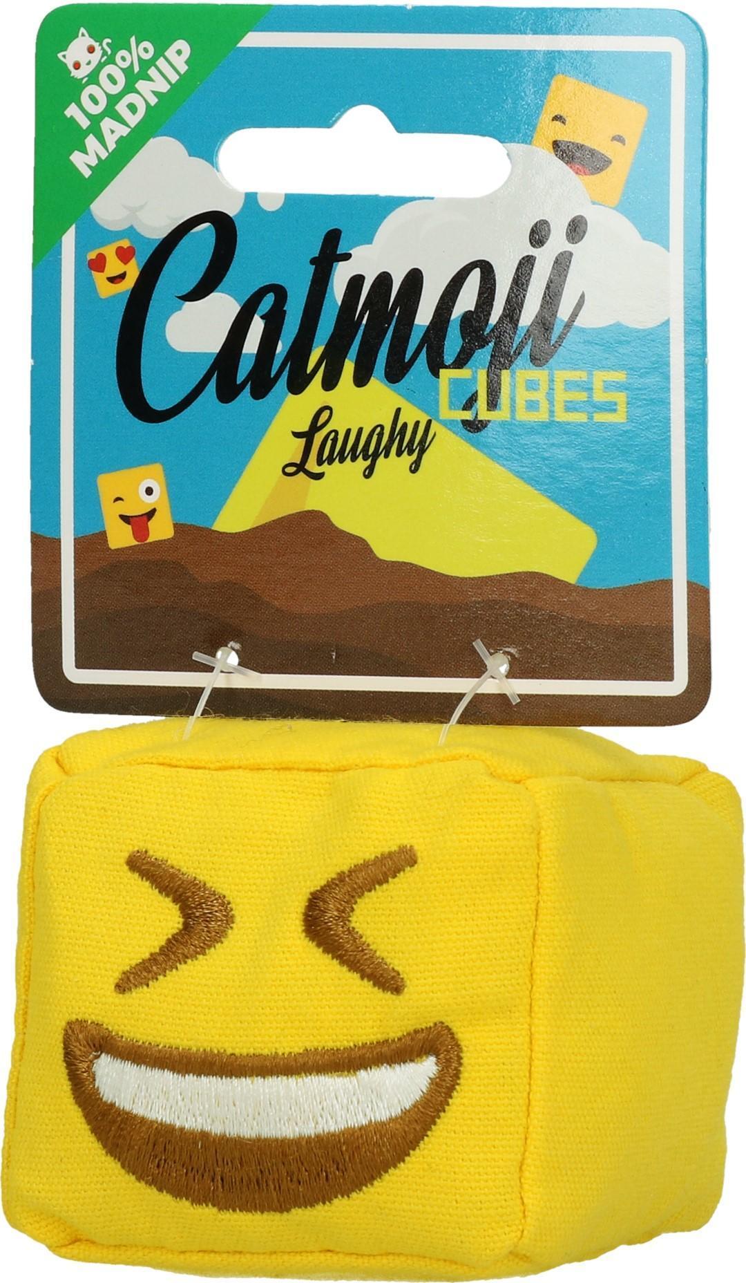 Emoji Cat Cube Laughy with cat root plush cat toy