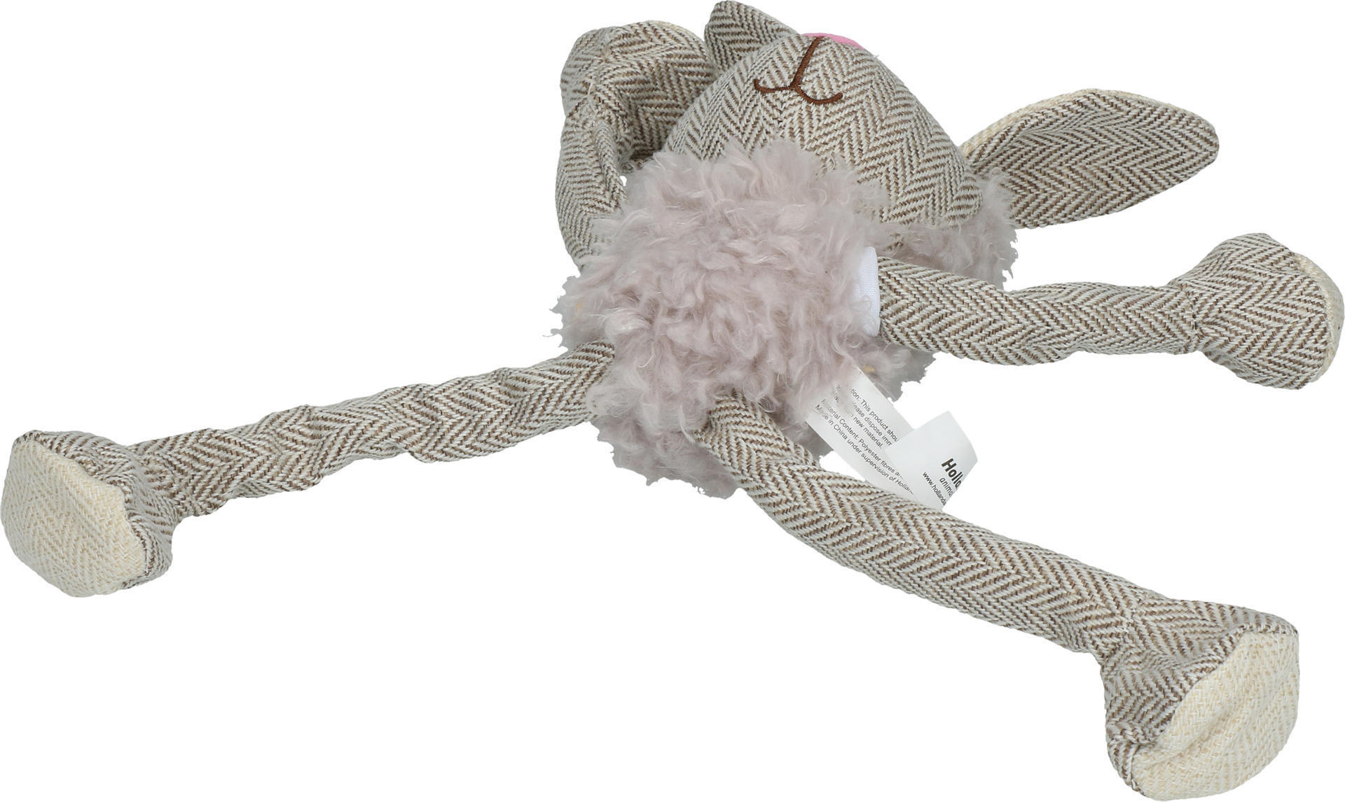 Fluffy grey bunny dog toy plush