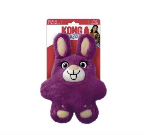 Beeping bunny plush dog toy