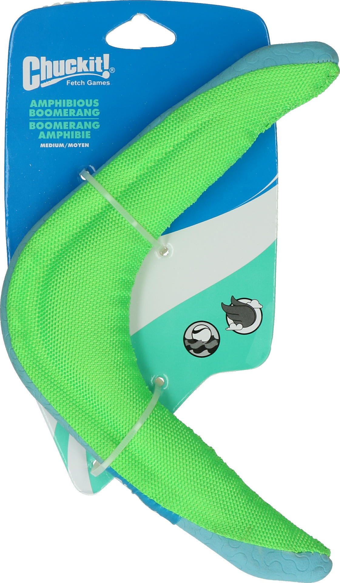 Amphibious boomerang medium dog toy