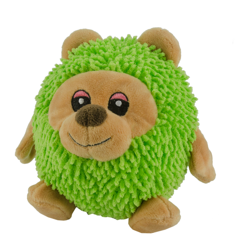 Bear with beeper plush dog toy