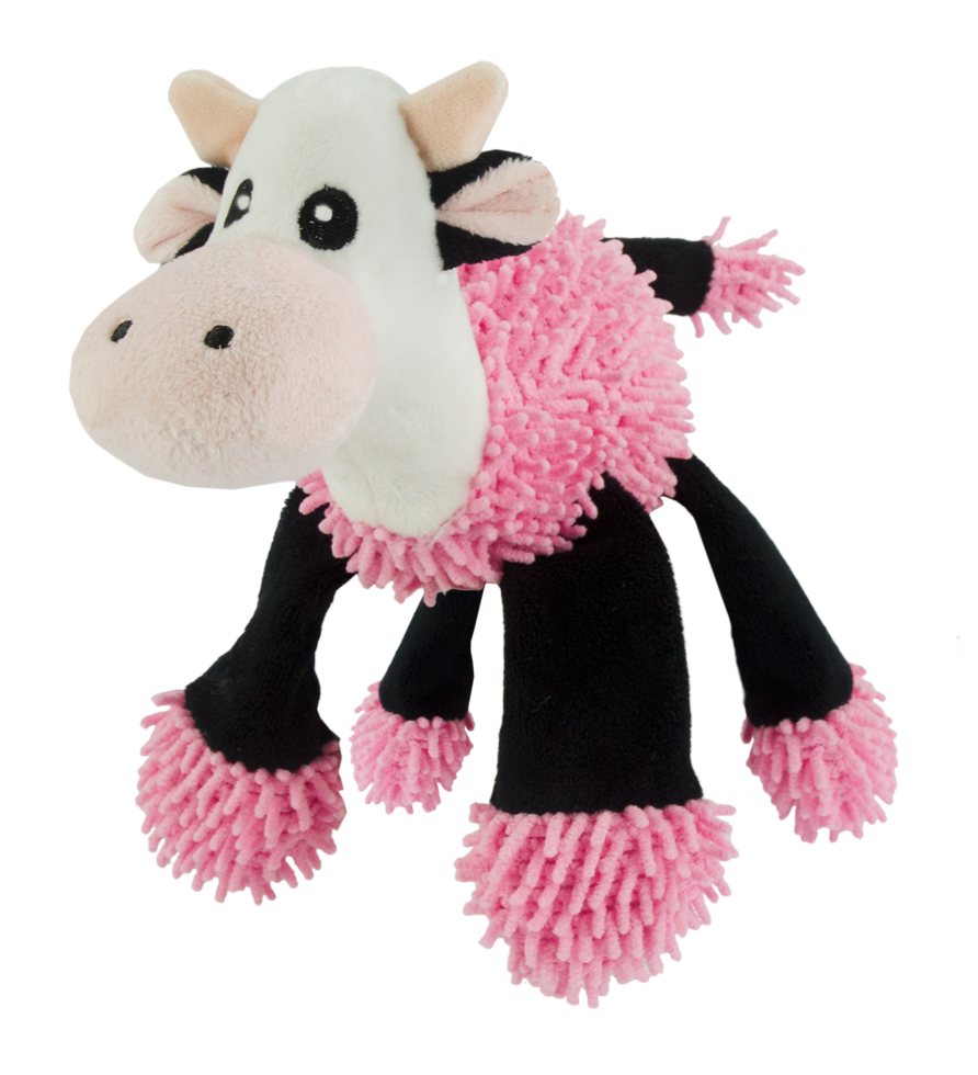 Cow with 5 beepers dog toy
