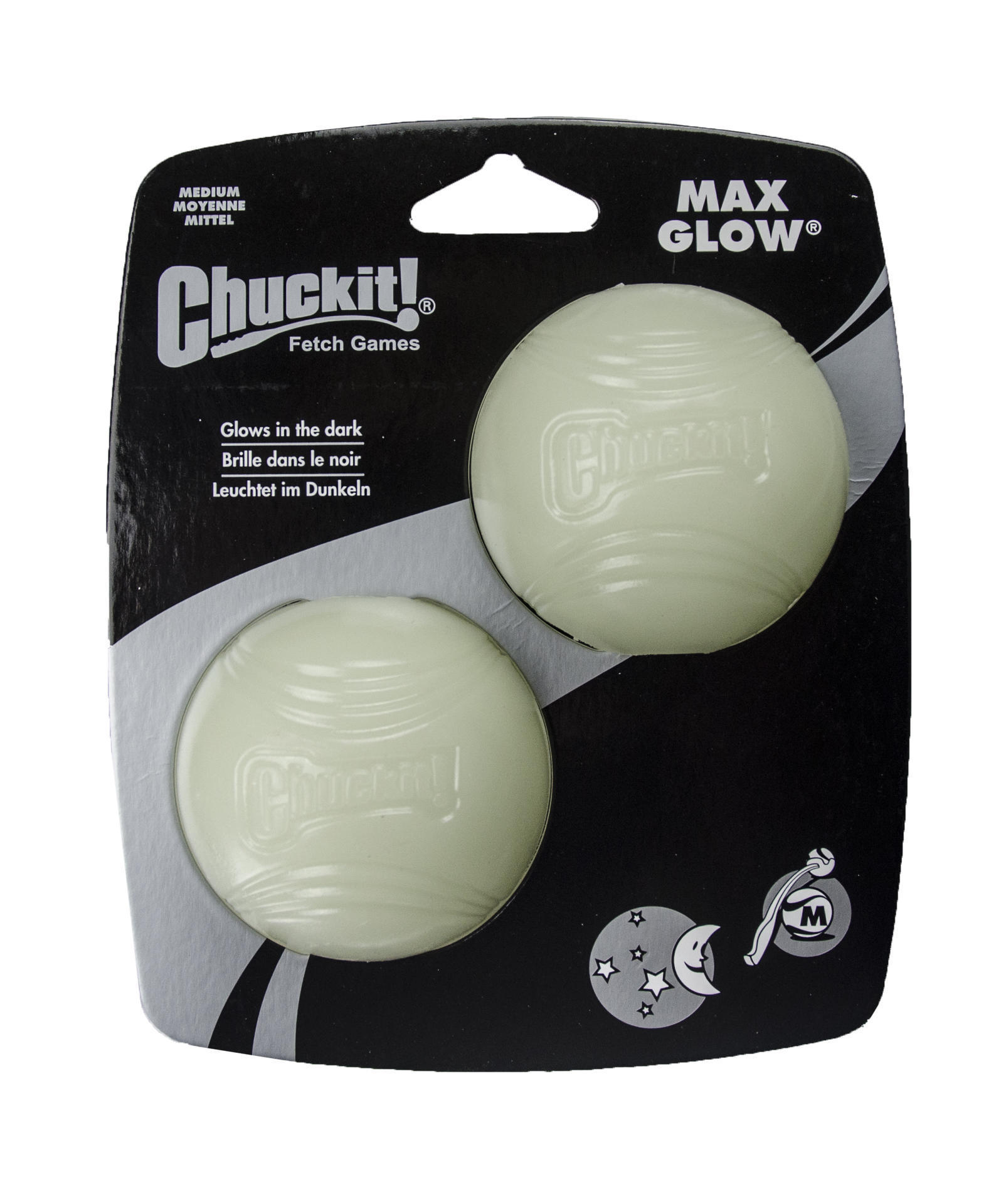 Glow in the dark dog ball 2pcs