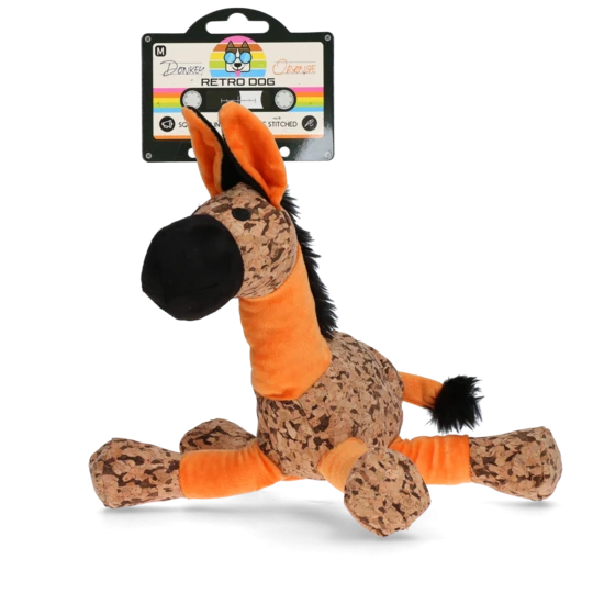 Retro donkey orange M dog toy