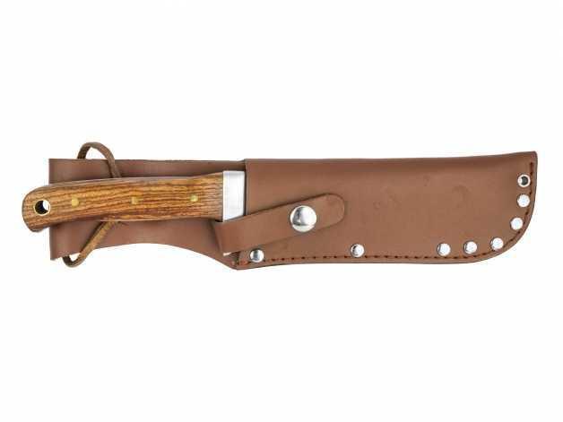 Military knife in a leather sheath